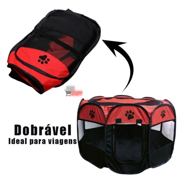 Cercado Delimitador Dobrável Casinha Pet Portátil Cachorro - Image 3