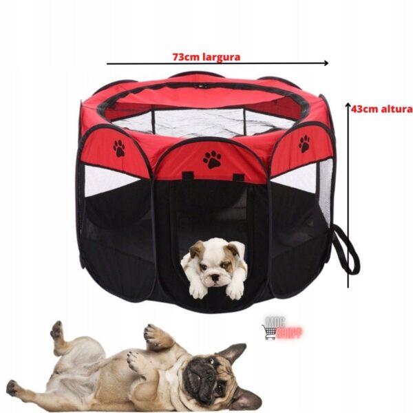 Cercado Delimitador Dobrável Casinha Pet Portátil Cachorro - Image 4