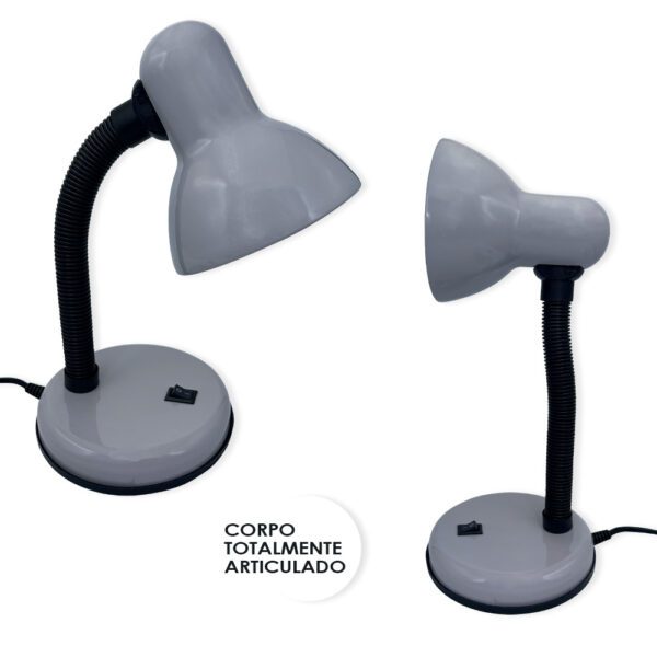 Luminária de Mesa Flexível Cômoda Escrivaninha - Image 3