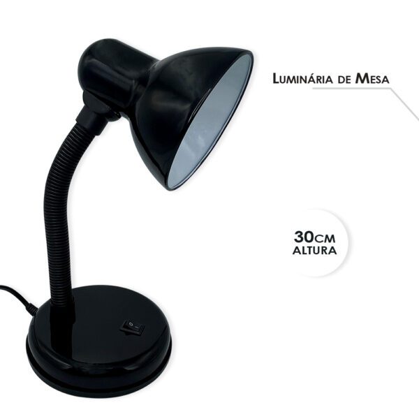 Luminária de Mesa Flexível Cômoda Escrivaninha - Image 5
