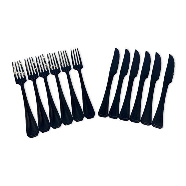 Faqueiro Conjunto Talheres Luxo Black 24 Peças Inoxidavel - Image 5