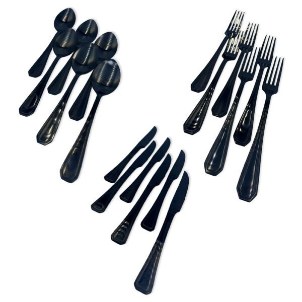 Faqueiro Conjunto Talheres Luxo Black 24 Peças Inoxidavel - Image 8