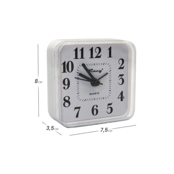 Relógio de Mesa de Ponteiro à Pilha - Branco - Image 2