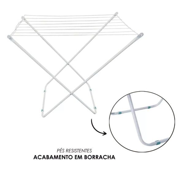 Varal de Chão Portátil - Branco - Image 2