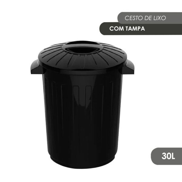 Cesto de Lixo Com Tampa 30 litros Uninjet - Image 2