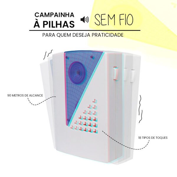 Campainha Residencial Wireless Sem Fio Resistente Água Wifi - Image 5