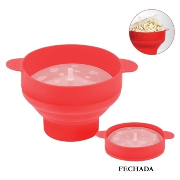 Balde Pipoca Pipoqueira Silicone Para Micro-ondas Sem Óleo - Image 4