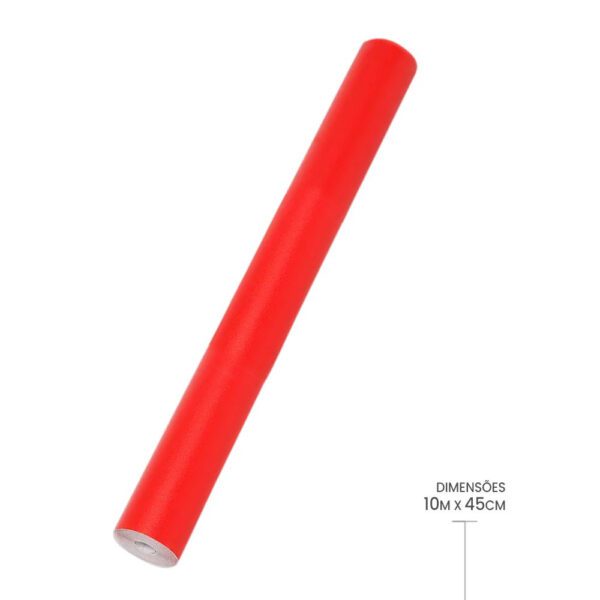 Papel Adesivo Contact Vermelho com 10 Metros - Image 3