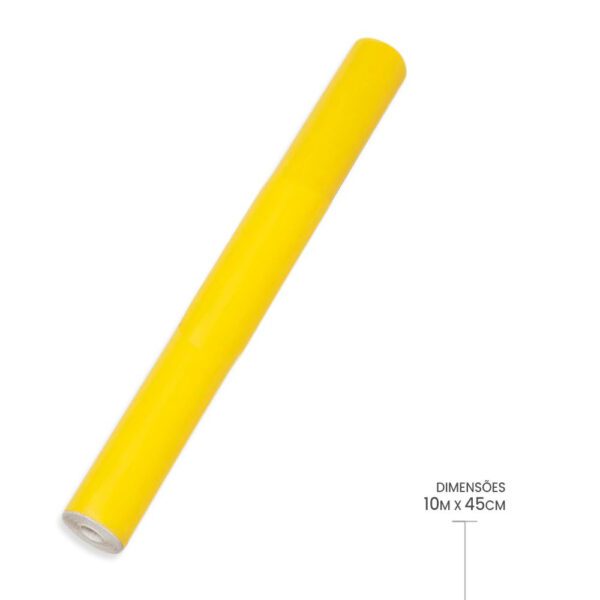 Papel Adesivo Contact Amarelo com 10 Metros - Image 2