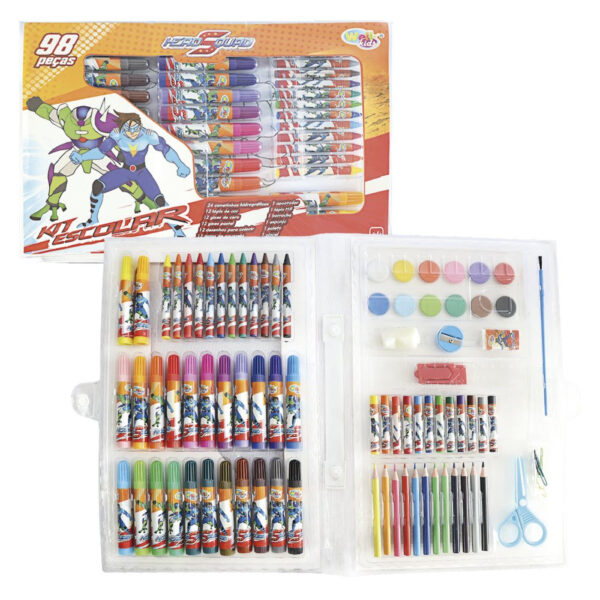 Maleta Kit Escolar com 98 Peças Hero Squad - Image 2